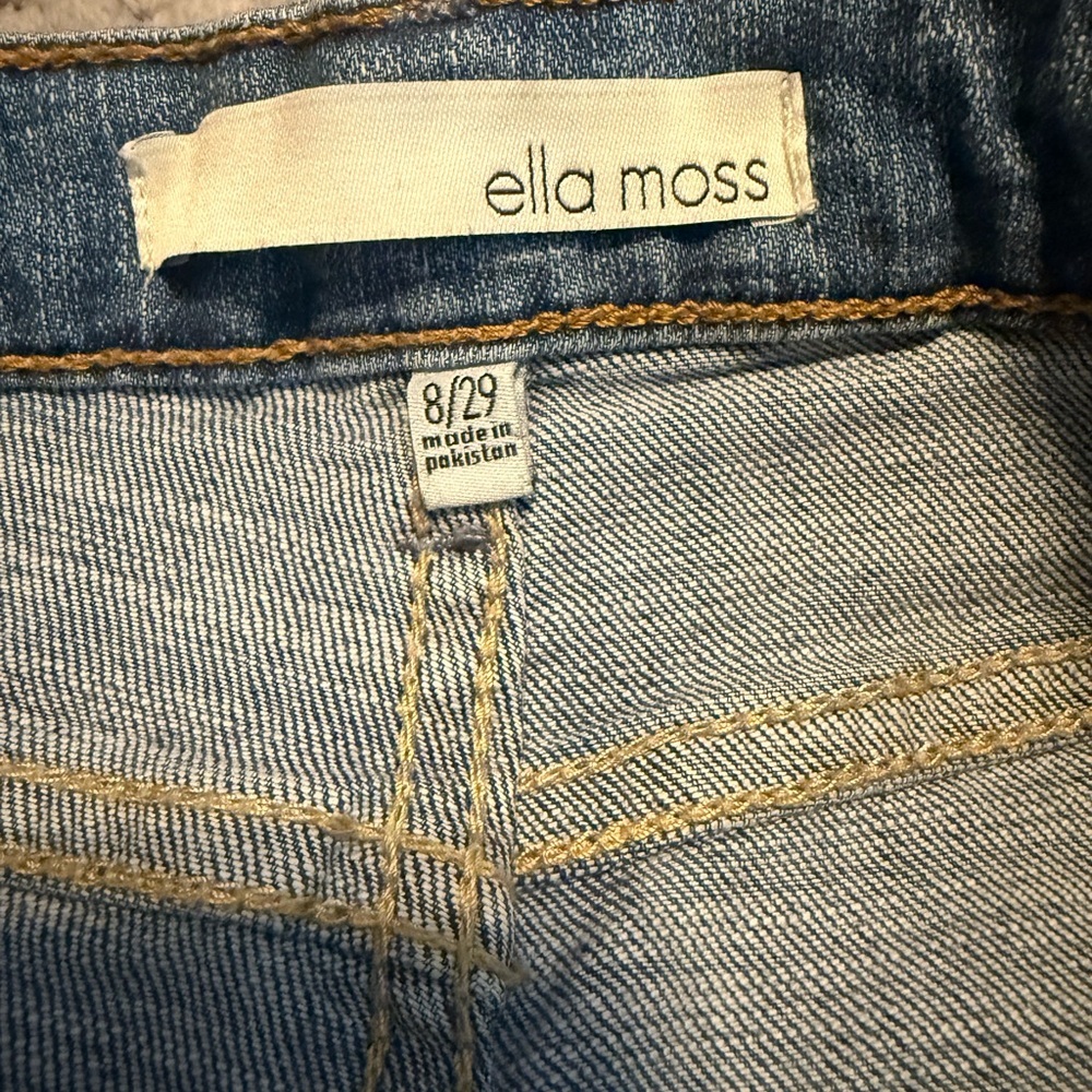 👖 **Ella Moss High Waist Straight Jeans**  Size **8 / 29 | Light Wash - Picture 3 of 5